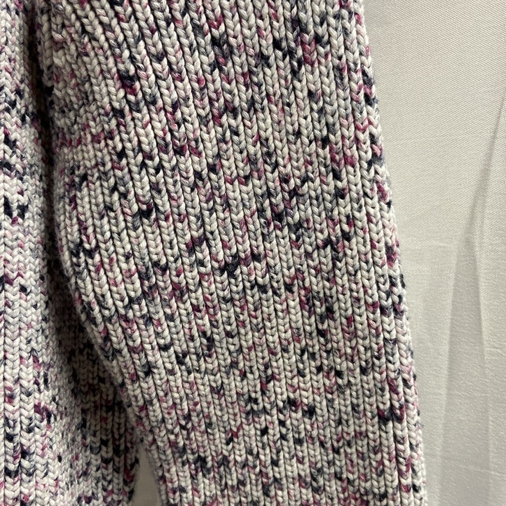 J. Crew Collection Cotton Marled Mock Neck Sweater Purple Multi Size Small - Picture 4 of 7
